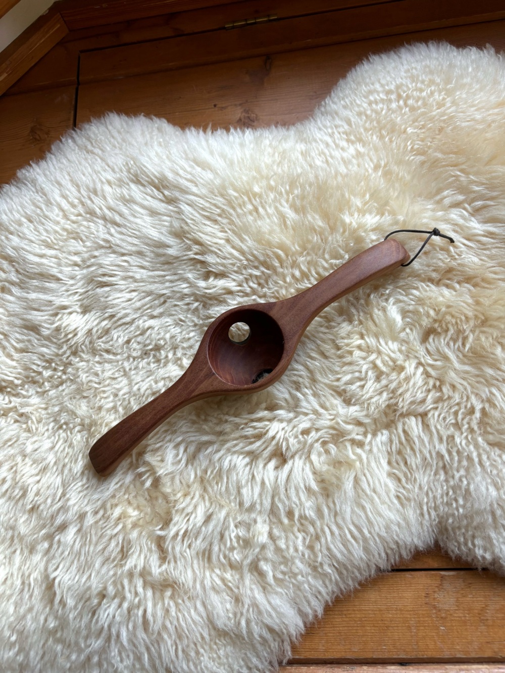 Hand Carved Wooden Egg Separator